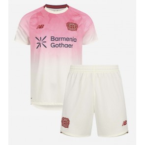 Billiga Bayer Leverkusen Exequiel Palacios #25 Bortatröja Barn 2025-26 Kortärmad (+ Korta byxor)